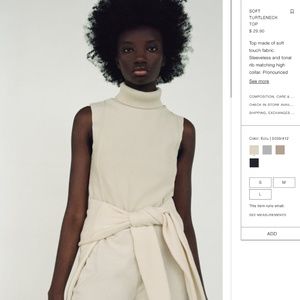 New soft sleeveless turtleneck